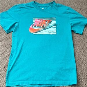 Nike Turquoise Tee with Red Graphic